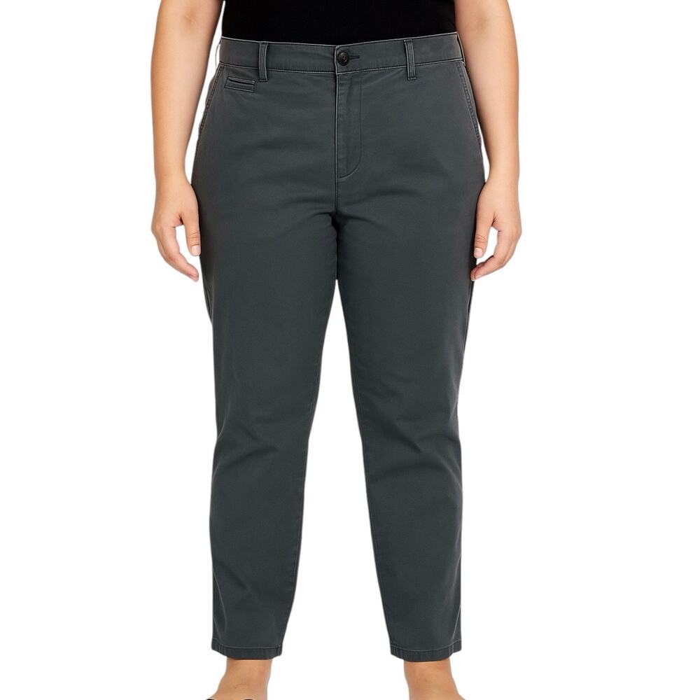 GAP Women's Gray High Waist Straight Skinny Leg Slim Fit Trousers Dress Pants 34